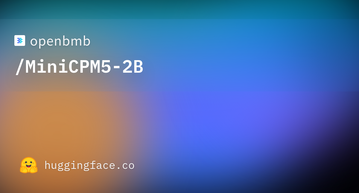 og:image of the openbmb/MiniCPM5-2B model page on Hugging Face