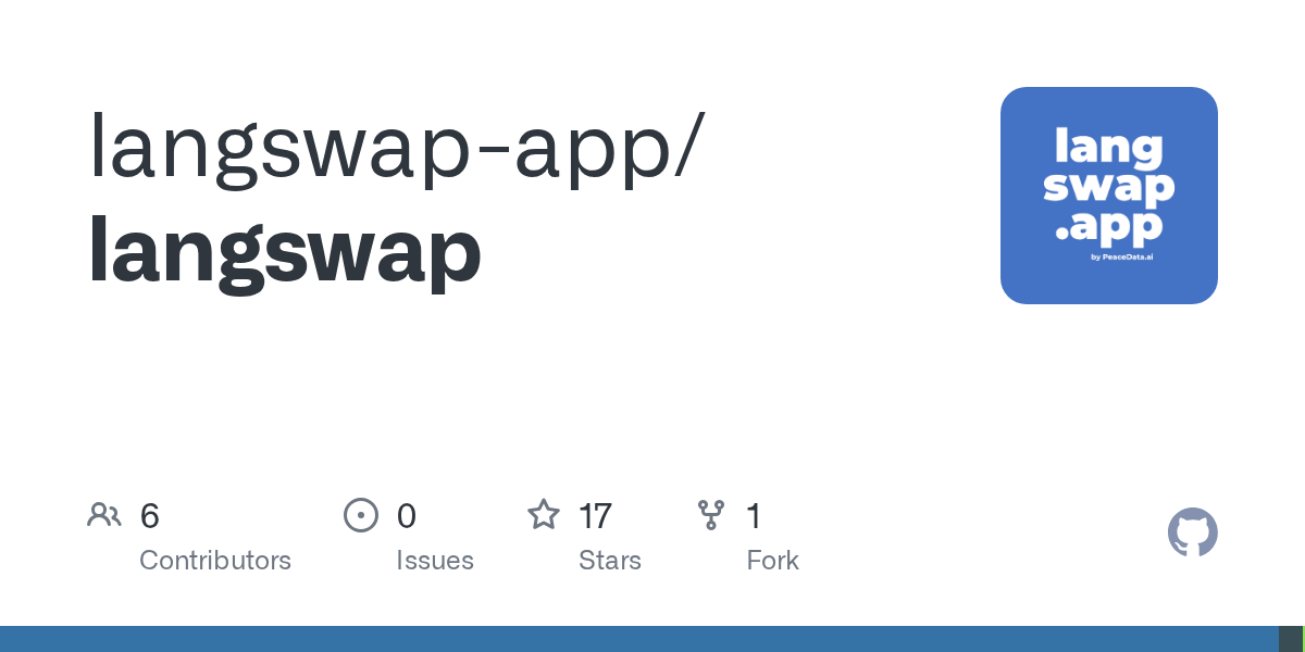 langswap-app/langswap GitHub Repository