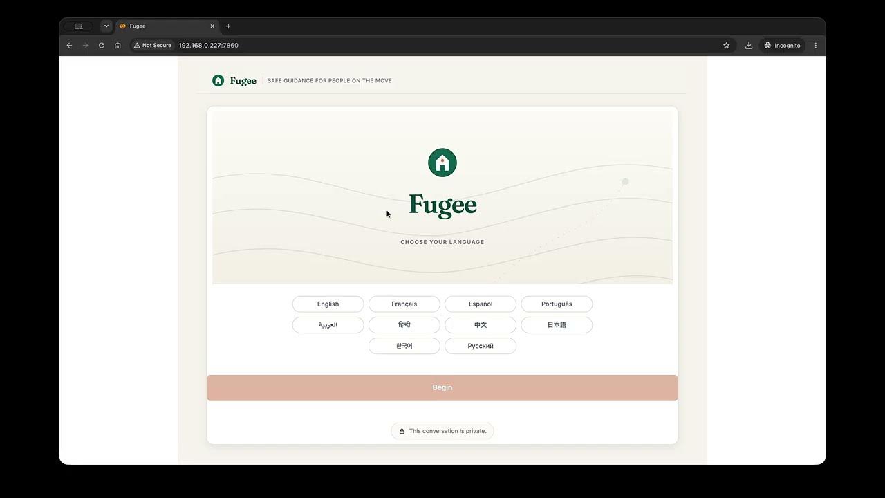 Fugee, an agentic AI assistant for displaced people and asylum seekers [video]