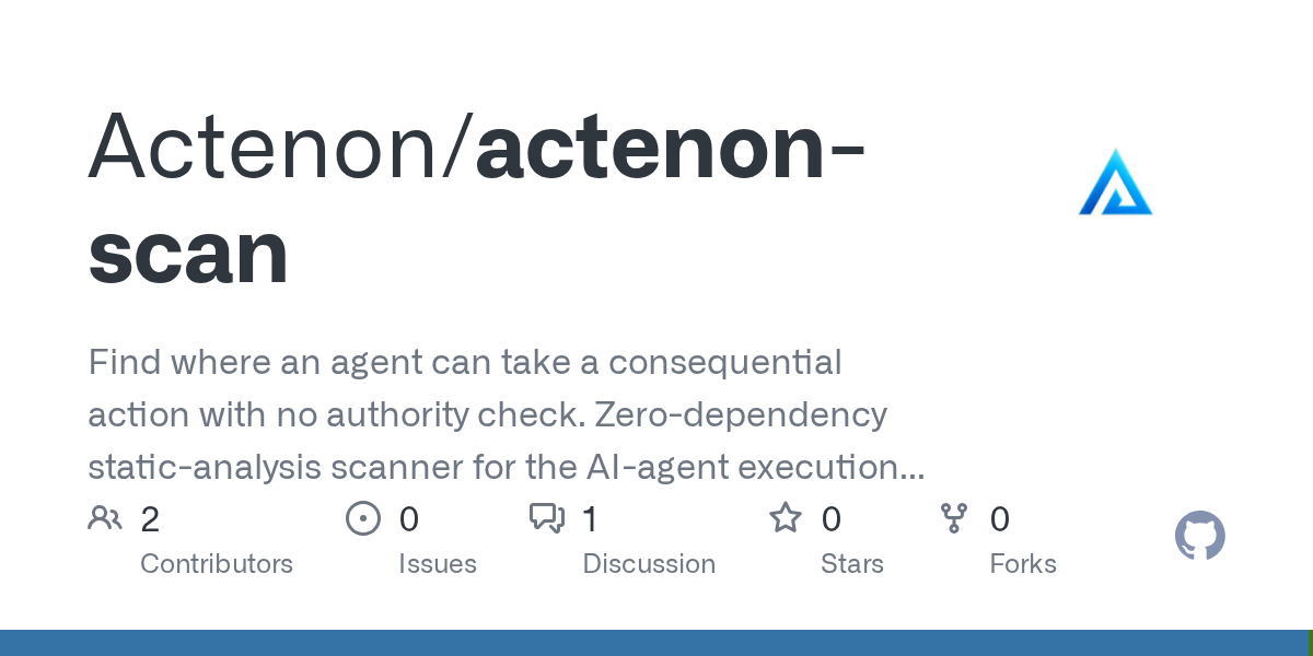 Actenon Scan GitHub Repository