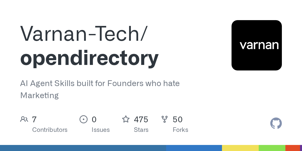 Show HN: Opendirectory – Agent skills for developers who hate marketing