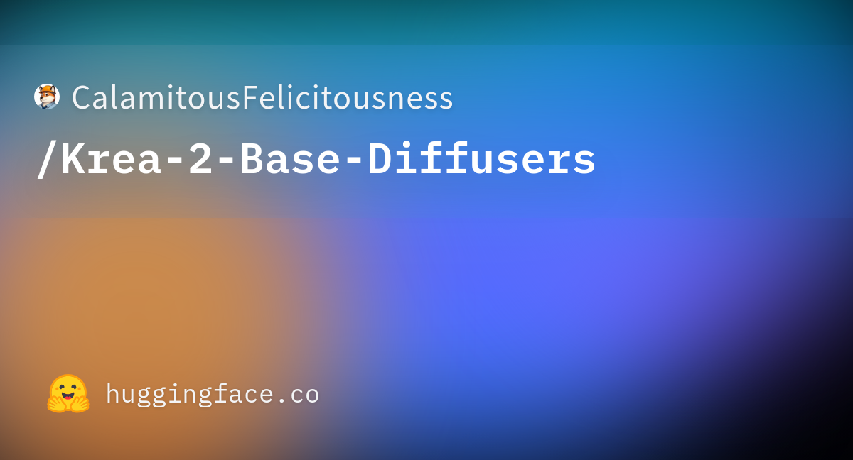 Krea 2 (K2) Base - Diffusers (Hugging Face)