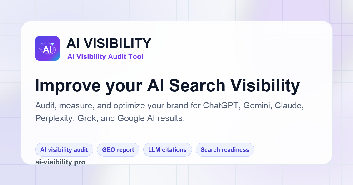 Show HN: Free AI Visibility Audit Tool& Agent