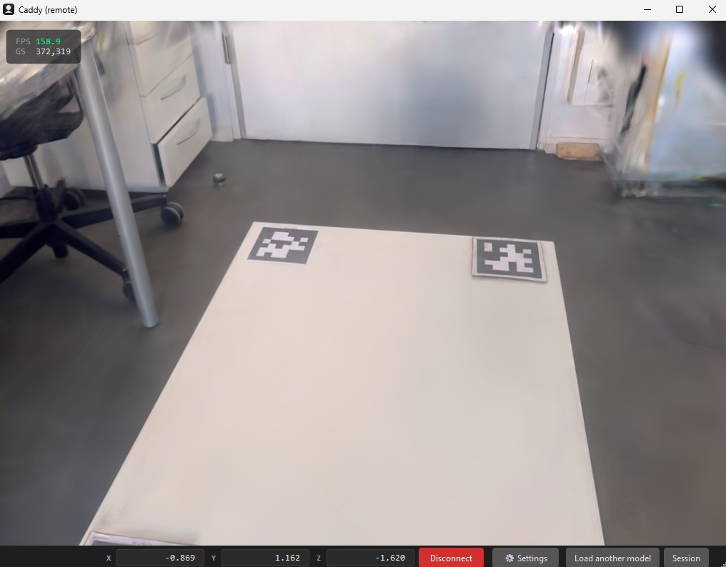 Caddy viewer interface before loading a model