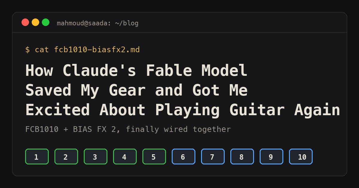 Claude's Fable Model Saved My Gear and Got Me Excited About Playing Guitar Again
