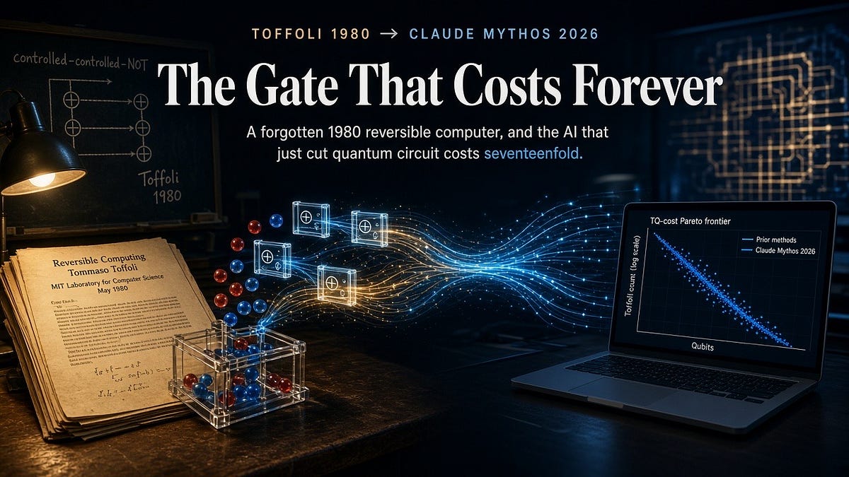 The Gate That Costs Forever: A Forgotten 1980 Reversible Computer, And The AI That Just Cut Quantum Circuit Costs Seventeenfold