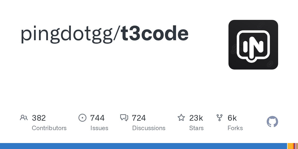 T3 Code — agent harness control surface (pingdotgg/t3code, GitHub)