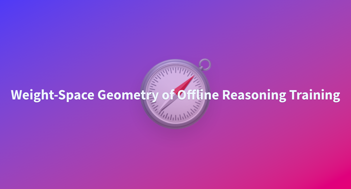 Weight-Space Geometry of Offline Reasoning Training