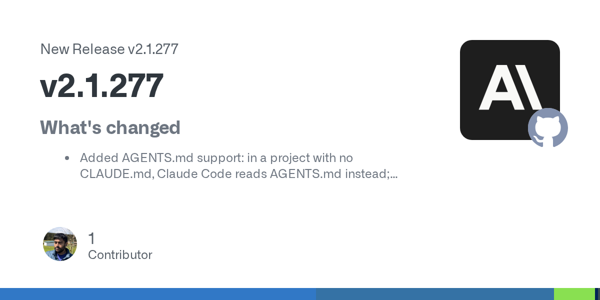 Claude Code v2.1.277 — Release notes (anthropics/claude-code)