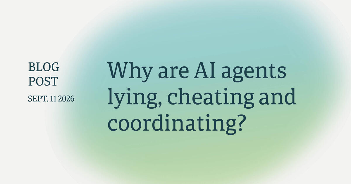 Blog post illustration for Yoshua Bengio's article on AI agents lying, cheating and coordinating