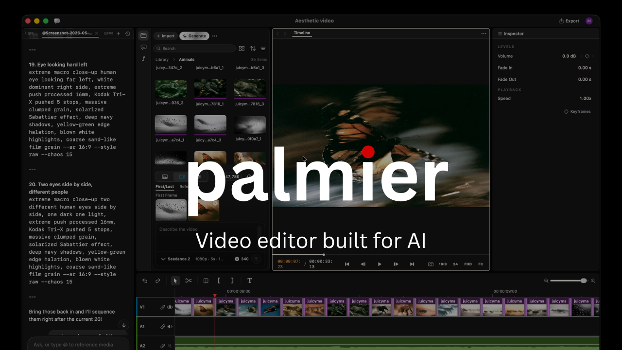 Screenshot of Palmier Pro user interface