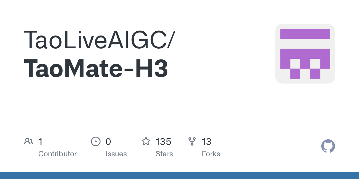 TaoMate-H3 — low-latency streaming audio-video generation runtime (Alibaba TaoLive AIGC)